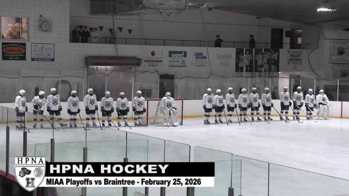 Thumbnail image for HPNA Hockey MIAA Playoffs vs Braintree 2.25.26